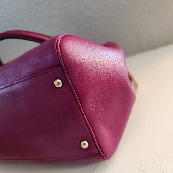 Euc Coach Madison Cranberry Leather Mini Shoulder Bag Handbag - Picture 12 of 15